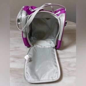 American girl, silver pink pet carrier for 18 inch doll pet